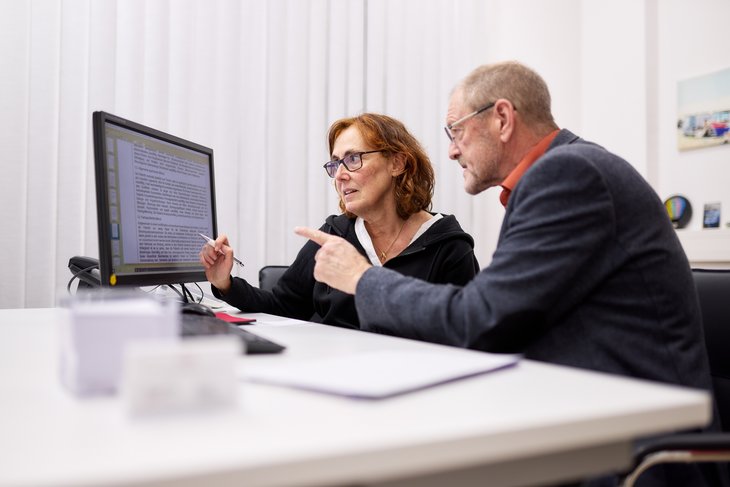 Psychiaterin und Psychiater im Gespräch